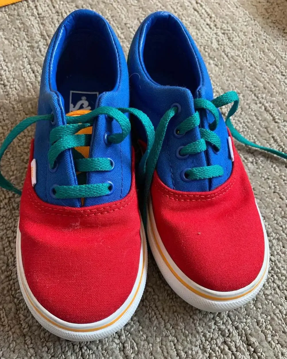 Size 10 Toddler Vans Era 'Primary Block' Multicolor Skate Shoes